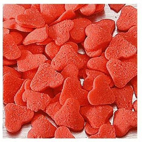 Cuoricini Rossi In Zucchero 100g Modecor