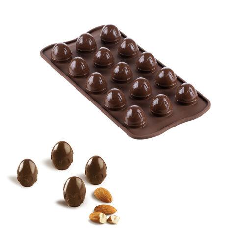 Stampo in Silicone per Cioccolatini Choco Drop Ovette-EasyChoc-Silikomart