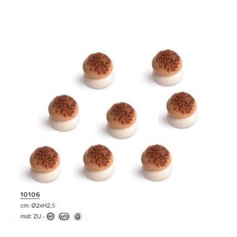 Modecor Decorazioni in Zucchero 8 Mini Funghetti Marroni