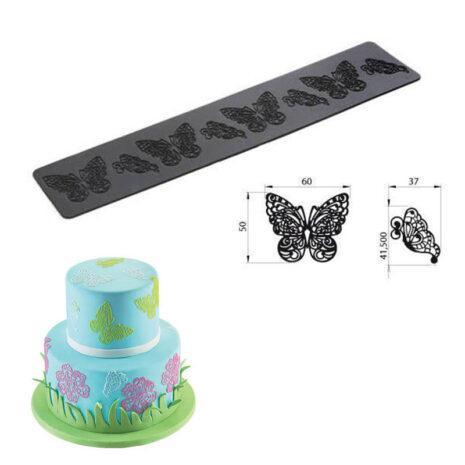 Silikomart Tappeto in Silicone per Merletti-Trd02 Slim Butterfly – 400x80 mm