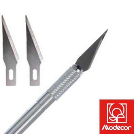 Bisturi In Metallo Per Decorazioni Su Fondente Con 3 Lame Modecor