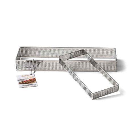 Fascia Inox Microforata Professionale Rettangolare  10x 29h3,5 cm