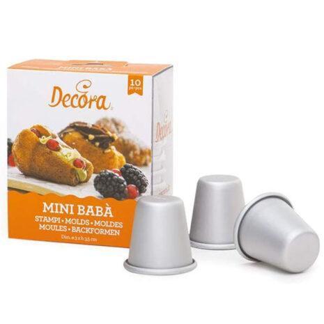 Decora Stampi Mini Baba' Alluminio 3 x 2 x h 3.5 cm, 10 pz