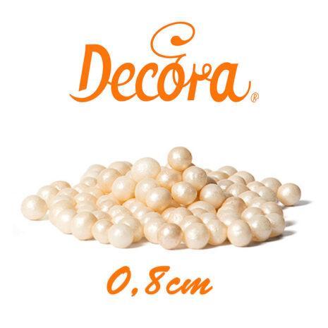 Decora Perle Di Zucchero Perlescenti Bianche Ø 0,7 cm 100g
