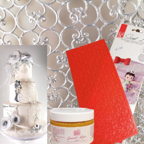 Modecor Stampo in Silicone Sweet Lace -Dublino + Smart Lace Oro Madame Lou Lou in omaggio