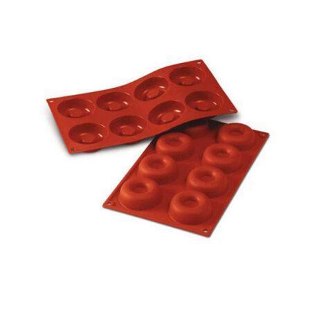Silikomart Stampo Silicone Professionale per 8 Donuts Ø65mm