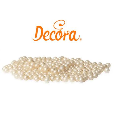Decora Perline Di Zucchero ⌀ 4mm Bianco Perla 100g