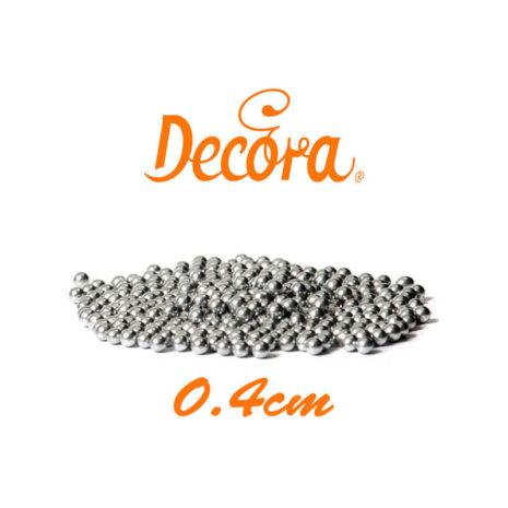 Decora Perline Di Zucchero ⌀ 4mm Argento 100g