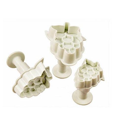 Graziano Set di 3 Tagliapasta ad Espulsione a Forma di Grappolo d'Uva