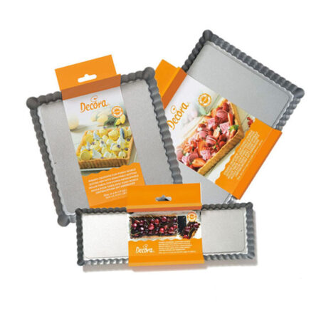 Promo 3 Teglie Decora con Fondo Removibile per Crostate