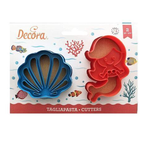 Decora -Set 2 Tagliapasta Sirena e Conchiglia