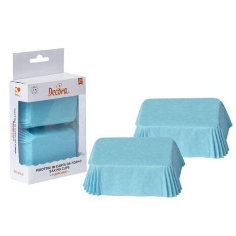 Decora 36 Pirottini Plum Cake 80x50x32 mm Azzurro