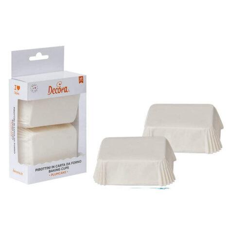 Decora 36 Pirottini Plum Cake 80x50x32 mm Bianchi