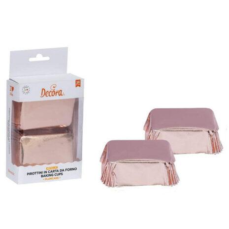 Decora 36 Pirottini Plum Cake 80x50x32 mm Rosa Gold