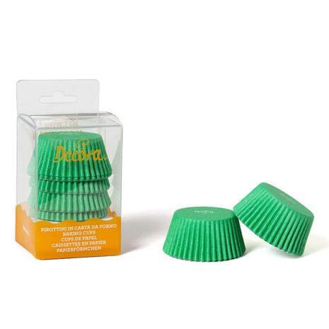 Decora Pirottini in Carta da Forno, Verde 75PZ  5X3,2cm