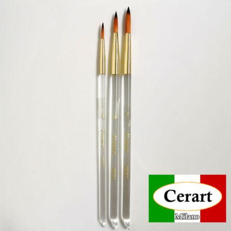 Cerart Kit Pennelli Sintetici a Punta PRO N° 3 – 5 – 7