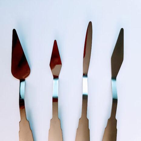 Cerart Set 4 Spatole in Acciaio per Pasticceria