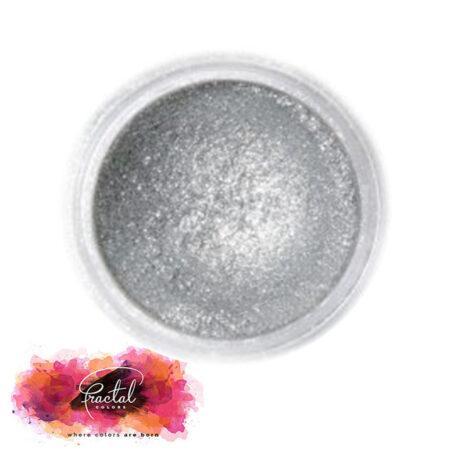 Fractal  SuPearl Shine Dusts -Colorante in Polvere Perlato Idrosolubile -Argento Scuro Sparkling -3,5g