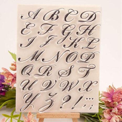 Timbrini in Silicone Lettere Cake Stamp per Biscotti e Pasta di Zucchero