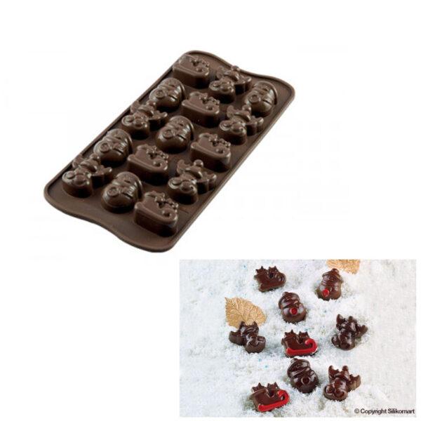 Stampo in Silicone per Cioccolatini Scg23 Choco Winter-EasyChoc-Silikomart
