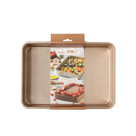 Decora -Stampo Antiaderente Rettangolare Rose Gold Line 34,5 x 24,5 x 5,5 h cm