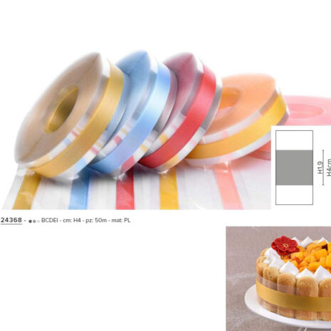 Nastro Girotorta in Accetato Bijou 1m x h4cm