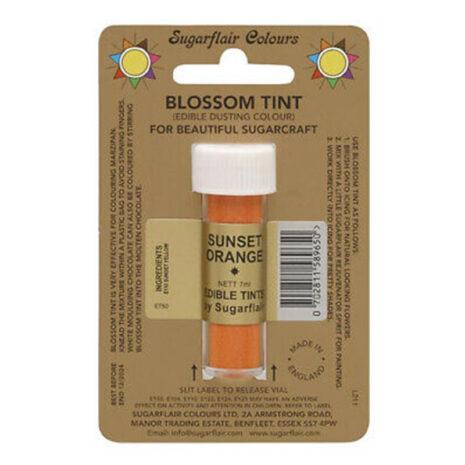 Sugarflair Blossom TINT Colorante Alimentare in Polvere  Edibile - Color Sunset Orange / Arancio Tramonto  7ml
