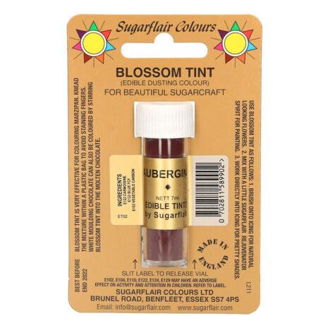Sugarflair Blossom TINT Colorante Alimentare in Polvere  Edibile - Color Aubergine 7ml