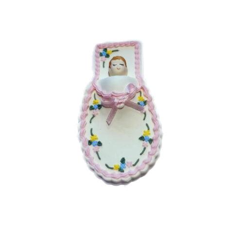 Neonato con Coperta Decorata in Zucchero Decorazioni per Torte 10cm