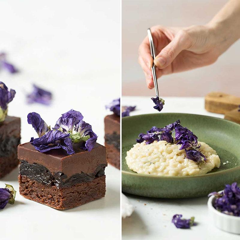 Decora Fiori Eduli Petali di Malva Viola Confezione da 1g - immagine 2