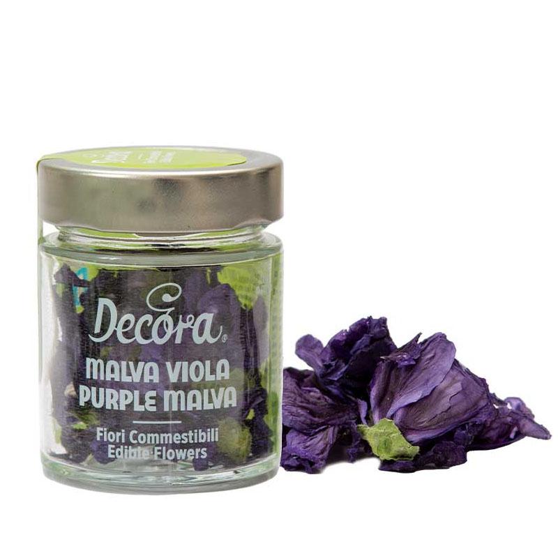 Decora Fiori Eduli Petali di Malva Viola Confezione da 1g
