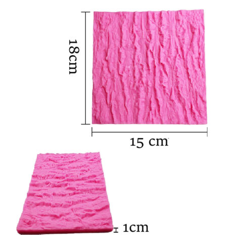 Sim&Cake Tappetino in Silicone Texture effetto Corteccia 18x15cm