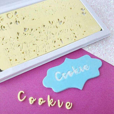 Sweet Stamp - Cookie Set -Alfabeto Maiuscolo, Minuscolo, numeri e simboli