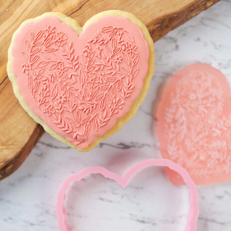 Sweet Stamp by Amycakes OUT boss  Stamp n Cut Set Timbro e Tagliabiscotti -Cuore Floreale