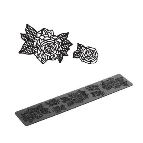 Silikomart Tappeto in Silicone per Merletti-Trd14 Roses– 400x80 mm