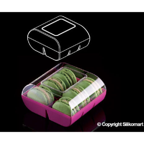 Macarons Box -Macadò 6pz -Fuxia Silikomart