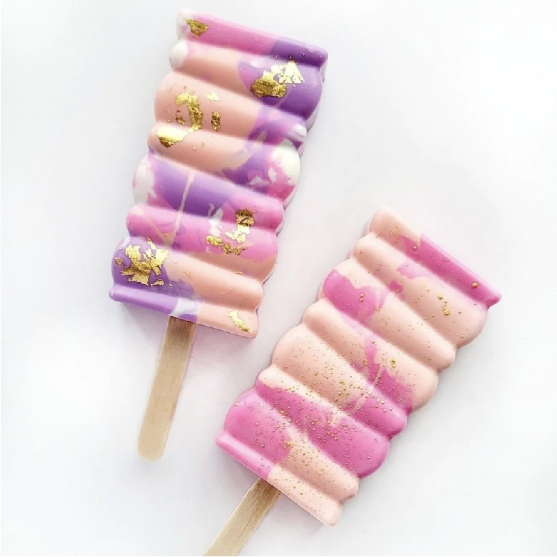 Stampo Gelato Stampo in Silicone Cakesicles- Cake Pop ZIG ZAG Happy Sprinkles - immagine 2