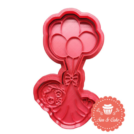 Cookie cutter  tagliabiscotti Neonato con Palloncini