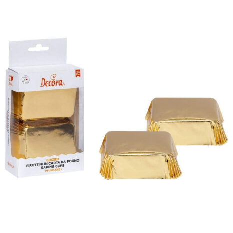 Decora 20 Pirottini Plum Cake 80x50x32 mm ORO