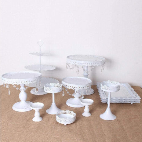 Set 12 Espositori in metallo per torta Bianchi