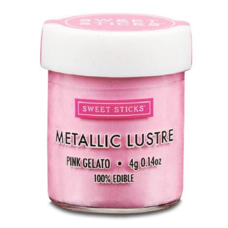 Sweet Sticks- Colorante Metallizzato/Perlescente Edibile - Gelato Rosa -  Dust Powder -4g