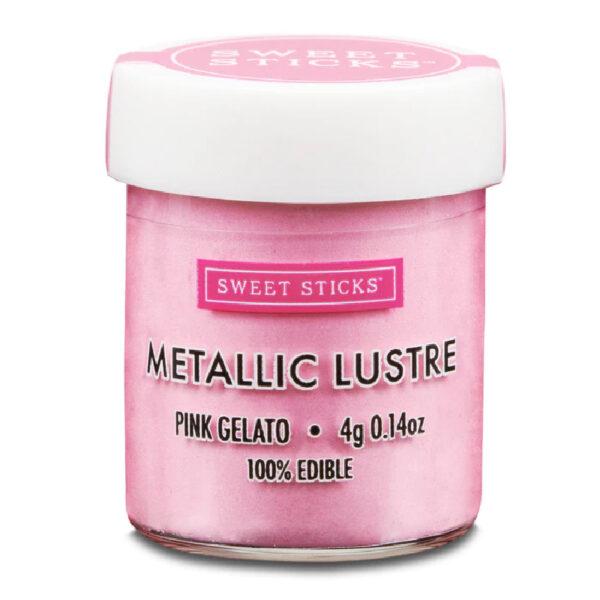 Sweet Sticks- Colorante Metallizzato/Perlescente Edibile - Gelato Rosa -  Dust Powder -4g