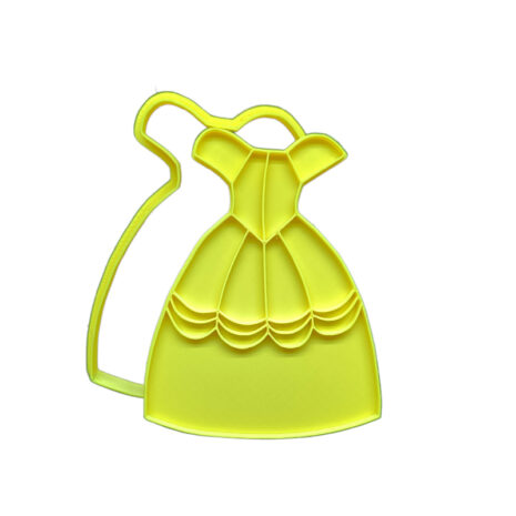 Tagliabiscotti Vestito Principessa Giallo cutter completo 9cm