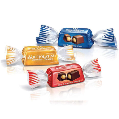 Baratti & Milano Nocciolatino , Cioccolatini Assortiti Gianduia, Extra fondente, e al Latte Finissimo Gluten Free