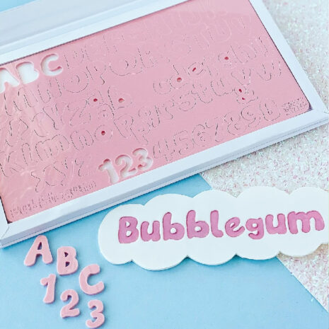 Sweet Stamp -Bublegum set -Alfabeto Maiuscolo, Minuscolo, numeri e simboli