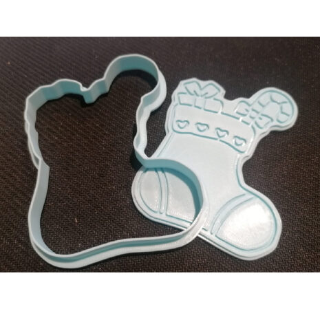 Tagliabiscotti di Natale - Calza e Regali Cutter Completo Riverso  9cm