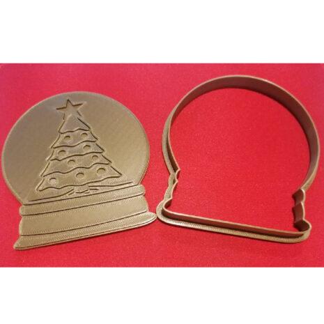 Tagliabiscotti di Natale - Sfera di Vetro Albero di Natale e Stella - Cutter Completo Riverso  9cm