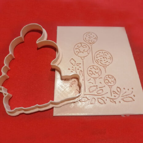 Tagliabiscotti di Natale - Placchetta Palline di Natale - Cutter Completo Riverso  9cm