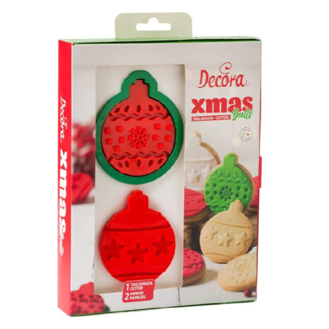 Decora Set 3 PZ TAGLIAPASTA E MARCATORI Palline Natalizie in PLASTICA 0255039