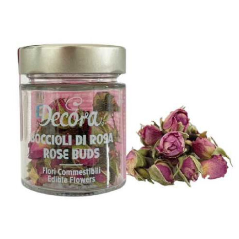 Decora Fiori Eduli Boccioli di Rosa Confezione da 10g